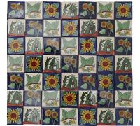 Tumia LAC Handmade Mexican Talavera Tile - Authentic Style Azul y Blanco Ceramic Tiles for Crafts, Backsplashes and Home Improvement - 50 Pack