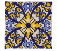 Tumia LAC Handmade Mexican Talavera Tile - Authentic Style Calvino Ceramic Tiles for Crafts, Backsplashes and Home Improvement -10 Pack