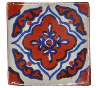 Tumia LAC Handmade Mexican Talavera Tile - Authentic Style Dani Ceramic Tiles for Crafts, Backsplashes and Home Improvement - 25 Pack