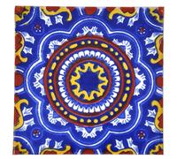 Tumia LAC Handmade Mexican Talavera Tile - Authentic Style Katia Ceramic Tiles for Crafts, Backsplashes and Home Improvement - 10 Pack