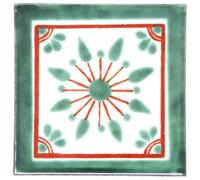 Tumia LAC Handmade Mexican Talavera Tile - Authentic Style Pacho Ceramic Tiles for Crafts, Backsplashes and Home Improvement - 10 Pack