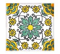 Tumia LAC Handmade Mexican Talavera Tile - Authentic Style Xavier Ceramic Tiles for Crafts, Backsplashes and Home Improvement - 25 Pack