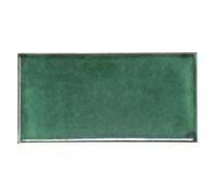 Tumia LAC Handmade Mexican Talavera Tile Brick Effect - Bottle Green Authentic Style Ceramic Tiles for Crafts, Backsplashes and Home Improvement - 36 Pack