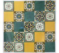 Tumia LAC Pack of 25 Assorted Mexican Handpainted 10.5cm Tiles: 'Fresco'