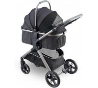 TUMITPET Pet Stroller for Small Medium Dogs, Cat Carriage Travel System Four Wheel Dog Stroller with Carrier, Zipperless Entry/Cup Holder/Storage Basket