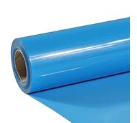 TUMIYA Heat Transfer Vinyl Roll Adhesive Glossy for T-Shirt Lake Blue Vinyl HTV Iron on Vinyl(Lake Blue, 12 inch x 8 feet)