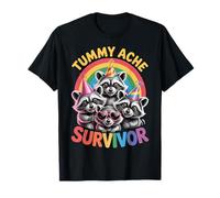 Tummy Ache Hurts Animals Tummy Ache Survivor Raccoon T-Shirt