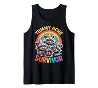 Tummy Ache Hurts Animals Tummy Ache Survivor Raccoon Tank Top