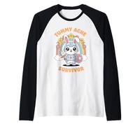 Tummy Ache Survivor Funny Cute Bunny Knight IBS & Stomach Raglan Baseball Tee