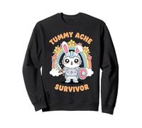 Tummy Ache Survivor Funny Cute Bunny Knight IBS & Stomach Sweatshirt