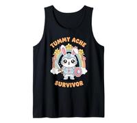 Tummy Ache Survivor Funny Cute Bunny Knight IBS & Stomach Tank Top