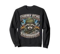 Tummy Ache Survivor Funny Raccoon 90s Bootleg Lightning Sweatshirt