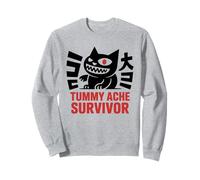 Tummy Ache Survivor - Funny Stomach Cute Cat Lover Sweatshirt
