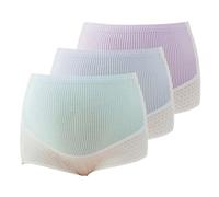 Tummy Control Knickers 3 Pack Striped High Waist Maternity Over Bump Pregnancy Briefs Adjustable Waistband Belly Support Underwear Underpants Womens Nightwear (Purple, XXXXXL)