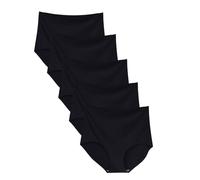 Tummy Control Knickers for Women Multipack 5 Pack High Waisted Pants Ladies Briefs Underwear (Black, L)