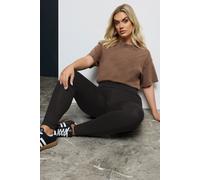 Yours Curve Tummy Control Soft Touch Stretch Leggings - Women's - Plus Size Curve Black