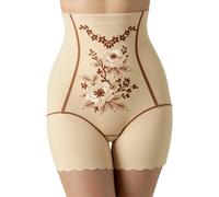 Tummy Control Underwear Women's Seamless Briefs with High Waistband for Butt Lifting Shaping Underwear with Floral Embroidery Lightweight and Breathable Shapewear Abdominal Control High Leg Panties, O