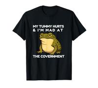 Tummy Hurts and I’m Mad at The Government Grumpy Frog Meme T-Shirt