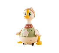 Tummy Time Duck Family Toy, Walking Duck with Baby Ducks, Tummy Time Duck Toy,Light Crawl up up Crawling Swinging Toys,Light