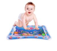 Tummy Time Water Mat - Inflatable Sensory Toy, PVC Activity Playmat, Sea Ocaen Creatures Design | Newborns Brain Development Fun Tummytime Motor Skills Stimulation Portable Nursery