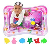 Tummy Time Water Mat - Inflatable Water Play Pad for Babies - Sensory Tummy Time Mat for Floor Play - 100% BPA-Free & Leakproof - Baby, Infants 3-12 Months - Pink - Avec Maman
