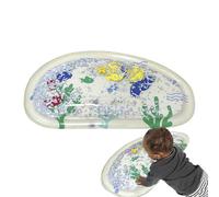 Tummy Time Water Mat, Water Sensor Play Mat Boy Toys, Sensory Activity Cool Learning Toys for Home Crib Shower Bath Beach Floor Bed