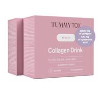 Tummy Tox Collagen Drink, 30 Sachets, Blueberry Flavor | Collagen Supplements for Women with Hyaluronic Acid and Vitamin C, 2500 mg Hydrolysed Marine Collagen Type I, Skin Care