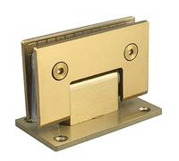 Tummy Tub Glass Door Hinge,Bathroom Clamp,Pivot Hinges,Brushed Gold Color Shower Room Glass Door Clip/clamp, Glass Door Hinge, Double 90 Degrees Glass Hardware (Color : 90 Degree) (Color : 90 Degree)