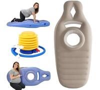 Tummynest Pregnancy Mattress, Tottlebee Pregnancy Pillow, Adjustable Inflatable Full Body Support Belly Hole, Portable Tummy Nest for Stomach & Side Sleepers, Machine Washable Maternity Float(Brown)