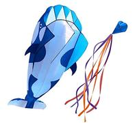 Tumnea 3D Kite for Kids Adults Kite Huge Frameless Soft Parafoil Big Whale Kite, single line kite soft parafoil gift for child family