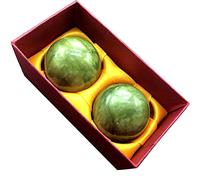 Tumnea Baoding balls health exercise ball stress ball massage ball jade hand massage exercise roller hand health care Chinese baoding balls for massage - 1 pair