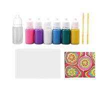 Tumotsit 5 Water Marbled Paint - Marble Painting Kits,Water Marbling Painting Art Kit 6 Colors, Arts and Crafts for Children for Activities