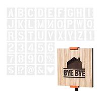 Tumotsit Alphabet Numbers | 42 Reusable Alphabet & Numbers Stencils - Letters for Spray Paint, Marker, Fabric and More - Works on Paper