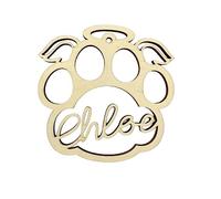 Tumotsit -Christmas Tree Decorations | Dog Cat Paw Christmas Pendant | Wooden Art Memorial Ornament with Hollow Design for Indoor Use