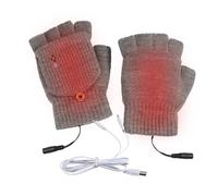 Tumotsit Fingerless USB Mittens | Washable Mittens with Removable Thermal Pad | Men's Cycling Gloves for Skiing, Riding, Hiking, Writing, Playing, Exploring