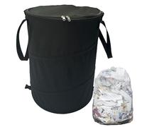 Tumotsit Folding Leaves for Outdoors, Trash Can | Portable Trash Bag with Zipper, Reusable Folding Utility 37L for Lawn, Garden, Outdoor