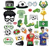 Tumotsit Football Photo Booth Props, 25 Pieces Tailgate Photo Booth Props with Stick - Sports Theme, Selfie Props, Game Day, Picture Background, Decoration, Football Parish Accessories