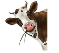 Tumotsit Funny Cow Window Stickers - Realistic Cow Stickers - Peering Cow Wall Stickers, Cow Window Stickers, Realistic Peering Cow Print Stickers, Interesting