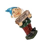 Tumotsit Funny Garden | Welcome State Lantern Dwarf - Funny Statue Outdoor Figurine Creative Decorations Spring Lawn Yard
