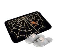 Tumotsit Halloween Front Door | Christmas Door Mat with Spider Web Design, Washable Welcome Mat for Halloween Decoration for COC, Stairs