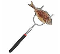 Tumotsit Stainless Steel Barbecue Fork, Telescopic Fork Made of Stainless Steel with Long Tines - Retractable Grill Fork, Safe Camping Cooking Tool for Cutting Turkey and Carving Chicken