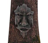 Tumotsit Tree Bark Face - Greenman Tree Sculptures, The Spirit of Nottingham, Wooden Face on Tree, Whimsical Figurine, Yard Art for Wall, Garden Decor