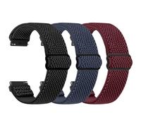 TumpCez Elastic Watch Straps, 16 mm, 18 mm, 20 mm, 22 mm, Quick Release Nylon Strap, Adjustable, Breathable Sports Bands, Replacement Strap for Men and Women