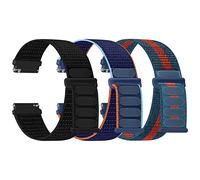 TumpCez Nylon Watch Straps, 16 mm, 18 mm, 20 mm, 22 mm, Quick Release Strap, Fabric, Breathable, Woven Adjustable Replacement Strap, Sports Replacement Strap for Men and Women (Pack of 3)