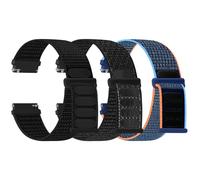 TumpCez Nylon Watch Straps, 16 mm, 18 mm, 20 mm, 22 mm, Quick Release Strap, Fabric, Breathable, Woven Adjustable Replacement Strap, Sports Replacement Strap for Men and Women (Pack of 3)