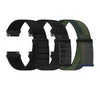 TumpCez Nylon Watch Straps, 16mm, 18mm, 20mm, 22mm, Quick Release, Breathable, Woven Adjustable Replacement Sports Watch Band for Men and Women (Pack of 3)