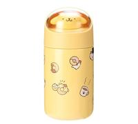 TUMPETY Cartoon Water Bottle Cute Anime Thermos Mug Adorable Insulated Bottle Portable Thermal Travel Mug Kawaii Hot&Cold Water Cup (yellow)