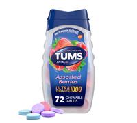 TUMS 278548 Ultra Strength 1000 Antacid Tablet, Assorted Berries, Pack of 72