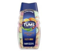 TUMS 74610 Ultra Strength Assorted Fruit Antacid Chewable Tablet for Heartburn Relief, Pack of 160