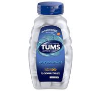 Tums Antacid, Ultra Strength 1000, Peppermint, 72 Chewable Tablets